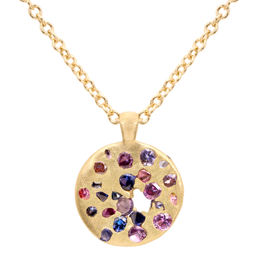 Small Blue & Purple Constellation Necklace - 12036